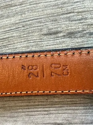 Coach Vintage 2801 Black Skinny Leather Belt Women's Y2K Brass Buckle Size 28 thumbnail 4