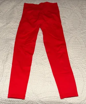 Vibrant Red Women's Leggings Size M thumbnail 1