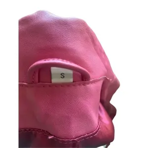 Vintage Pamela McCoy Collections Leather Fuchsia Blazer Jacket S thumbnail 5