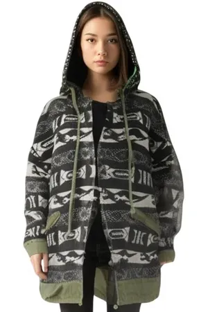 Sloane Rouge Women’s Hooded Jacket Aztec Tribal Print Size M Boho thumbnail 1