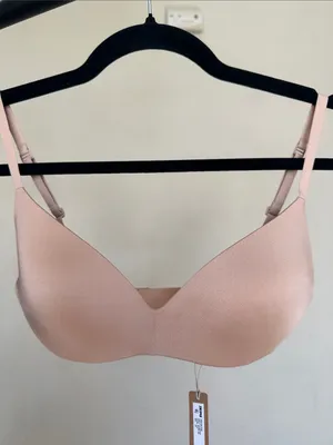NWT SKIMS Wireless Form Push-Up Plunge Bra BR-WRL-1891Clay Size 32C‎ thumbnail 2