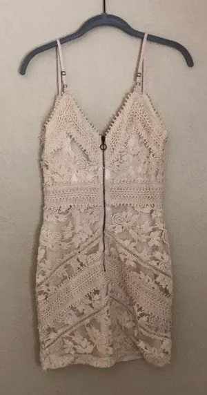 Dress Forum Cream Lace Rustic Formal Dress thumbnail 1