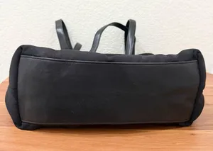 Vintage COACH 6217 Black Neoprene w/ Leather Handle Triple Compartment Tote Bag thumbnail 5