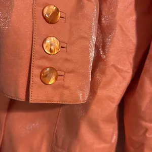Emanuel Ungaro Parallele made in Italy shimmer Orange satin vintage Blazer 8 thumbnail 6