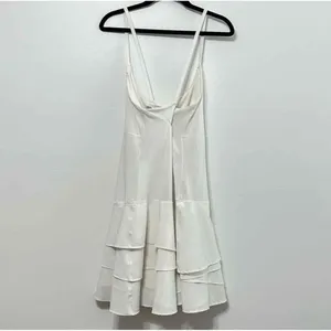 NEW OFFLINE BY AERIE Tennis Dress White Sleeveless Ruffle Hem LARGE Soft Support thumbnail 8