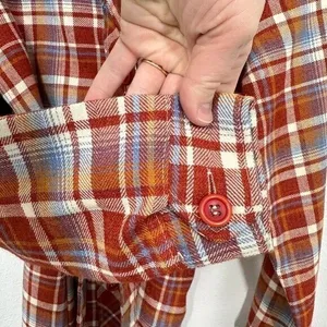 Vintage Wrangler Women's Plaid Flannel Belted Shacket Jacket Western Retro Rodeo thumbnail 3