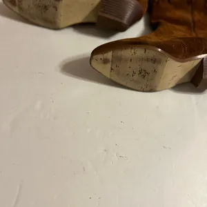 Vintage leather craft suede fringe boots size 6 thumbnail 6
