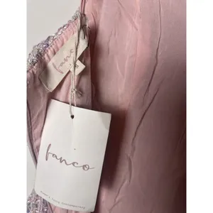Fanco Pink Tweed Mini Dress Size Small NWT Barbie Preppy Fringe Spaghetti Strap thumbnail 6