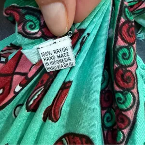 turquoise teal sarong pareo beach coverup turtle shell beach print towel blanket thumbnail 2