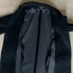 Gap double breast black unlined coat. Size Large thumbnail 5