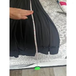 Black Beaded Waist Cocktail Dress 6 Halter Keyhole‎ LBD Elegant Glam Minimalist thumbnail 7