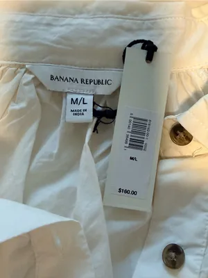 NWT Banana Republic Cotton Poplin Mini Shirtdress, size M/L thumbnail 5