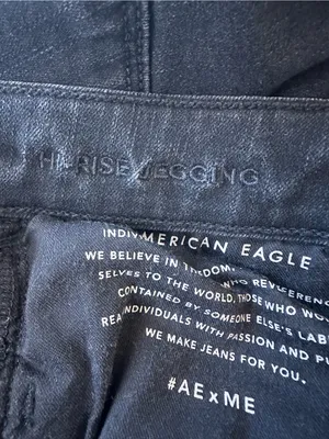 American Eagle Outfitters Black Distressed Jeggings thumbnail 6