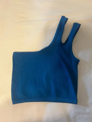 Zara blue ripped crop top size xs/s thumbnail 2