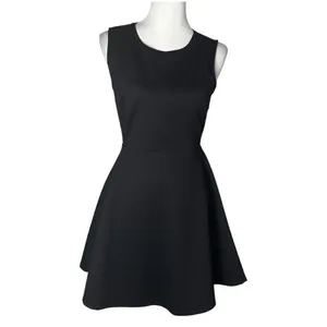 Lulus Women's Black Lace Open Back Skater Short Dress Size M Cocktail Fit & Flare thumbnail 7