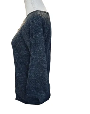 URBAN OUTFITTERS BDG Dark Grey 3 Button 3/4 Sleeve Henley Tee Size Small NWOT thumbnail 4
