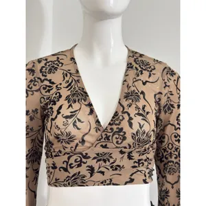 Windsor Crop Top XS Whimsigoth Goth 90s Boho Dark Romantic Burnout Babydoll Sheer thumbnail 2
