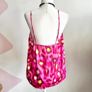 Soma Pink Leopard Print Tank Top Y2K 2000s Festival Coquette Large‎ thumbnail 3