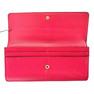 Coach Scarlet Pink Saffiano Leather Slim Soft Wallet #F49350 thumbnail 3