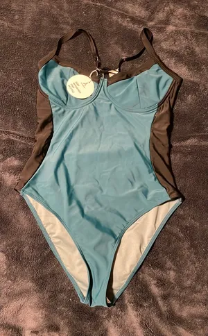 Amazon Anrabess Women’s Swimsuit Size Medium Black and Teal thumbnail 1