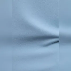 Ashlynn Square-Neck Stretch Crepe Side-Slit Gown, Light Blue Size 10 thumbnail 4