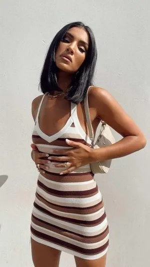 Princess Polly Ciro Mini Dress Brown thumbnail 1