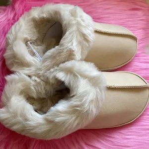 Women’s LC Lauren Conrad Faux Fur Clog Sleepers thumbnail 1