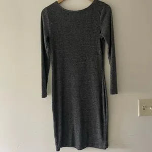A New Day Charcoal‎ Gray Sweater Dress - Long Sleeve thumbnail 2