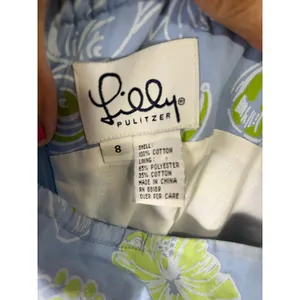 Vintage Lilly‎ Pulitzer Halter Sundress Blue Green Tropical Fruit Print Cotton 8 thumbnail 5