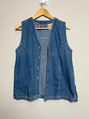 Vintage 90s Denim Jean Vest thumbnail 3