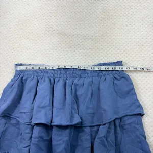 Aerie Periwinkle Blue Terry Fleece Layered Mini Lounge Skirt XL Comfy Travel thumbnail 6