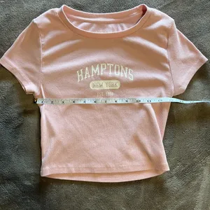 AEROPOSTALE Y2K Hamptons Seriously Soft Pink Ribbed Baby Tee Sz M EUC thumbnail 6