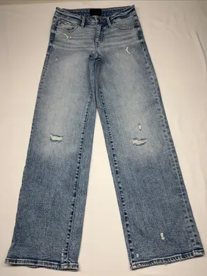 Buckle Light Blue Distressed Wide-Leg Relaxed Jeans thumbnail 1