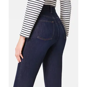 SPANX ReDefine Slim Straight Jeans Hayward Wash Dark Indigo High‎ Rise 10 thumbnail 2