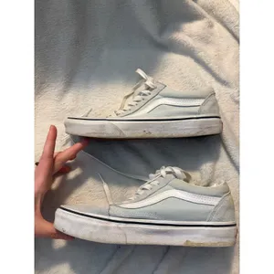 Vans Old Skool Low Top Sneaker Skater Baby‎ Blue Suede Canvas Women 7.5 Men 6 thumbnail 6