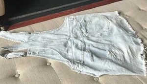 J.NNA‎ Denim Overall Mini Dress Size Small thumbnail 1