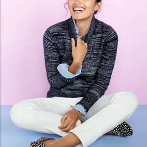 NWT J.CREW Space Dye Turtleneck Wool  Sweater Small thumbnail 3
