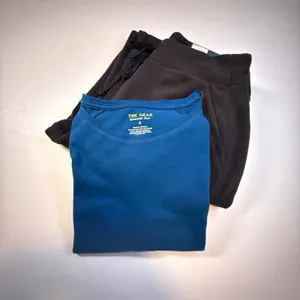 Tek Gear 2pc Set Blue Short Sleeve Tee NWT Straight Leg‎ Fleece Pants S Athletic thumbnail 2