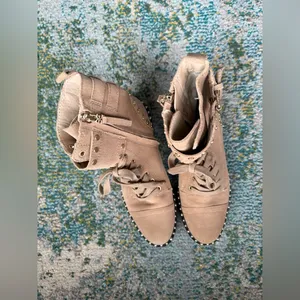 NWOT Sam Edelman Jennifer suede stud moto booties, size 6M thumbnail 6