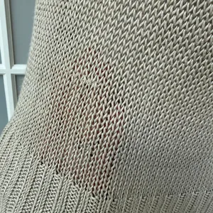 Jenni Kayne Cropped Linen Crewneck Summer Fall Sweater Natural Beige Small thumbnail 3