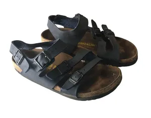 Birkenstock Ellice Navy Blue Triple-Strap Slingback Sandals 36 Narrow Women's 5 thumbnail 1