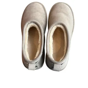 Bearpaw Size 9 Retro Super Shorty Platform Bootie Mushroom Beige Fur Lined Suede thumbnail 5