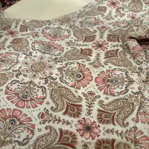 Cute pink and white paisley print blouse half sleeve #blouse thumbnail 4