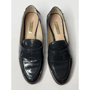 Louise et Cie Patent Leather Loafers Size 7M Blue Preppy Nerdy Glossy Slip On thumbnail 2