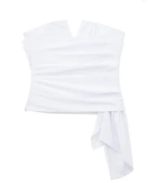 Zara NWT  STRIPED White STRAPLESS TOP. Size Small. thumbnail 4