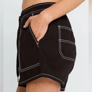 Elastic Waist Women’s Shorts Black thumbnail 6