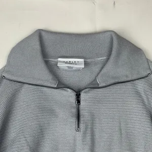 Varley x Barry's size xs gray knit pull over 1/4 zip Sweater waffle relaxed thumbnail 4