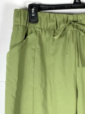 Reel Legends Olive Green Wide-Leg Crop Pants thumbnail 4