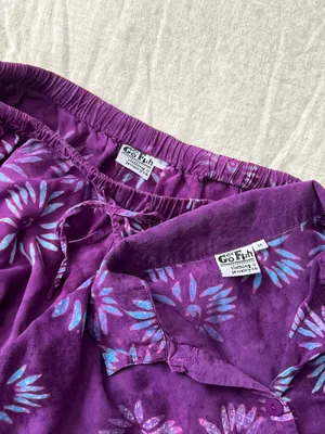 Purple Floral Pajama Set thumbnail 8