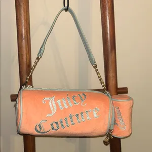 Juicy Couture Choose Juicy II Barrel Bag Peach Fuzz/ Pastel Turquoise thumbnail 2
